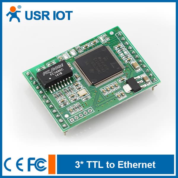 Triple Serial UART to Ethernet Module with Cortex M4 Kernel